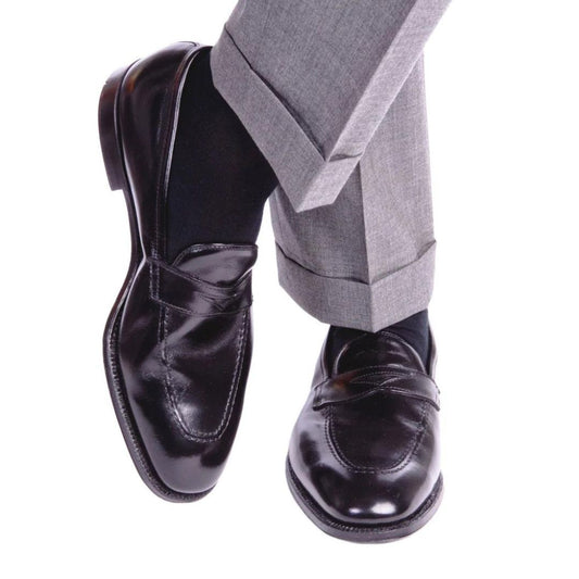 Ribbed Black Solid Luxury Socks - KING'S