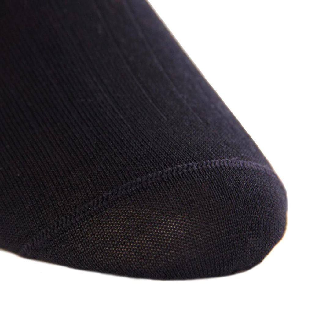 Ribbed Black Solid Luxury Socks - KING'S