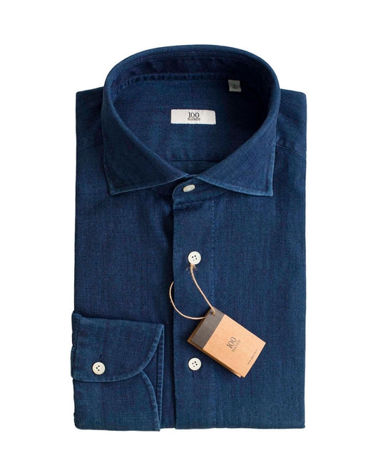 Deep Structured Indigo Shirt - KING'S