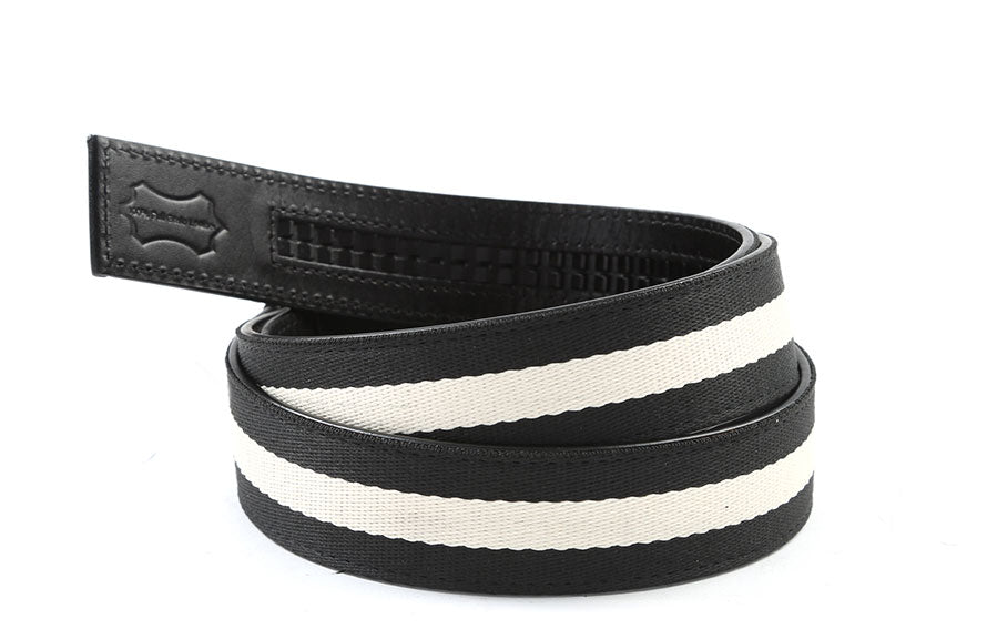 1.5" Canvas Black / White Belt - KING'S