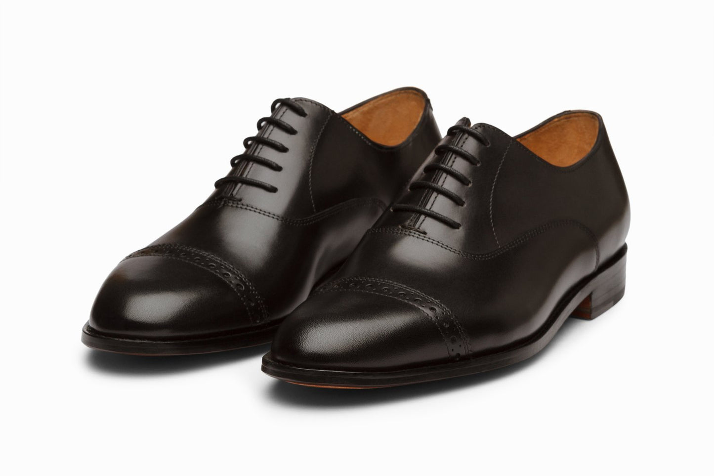 Quarter Brogue Oxford - Black - KING'S