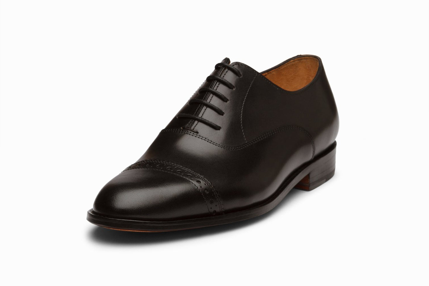 Quarter Brogue Oxford - Black - KING'S