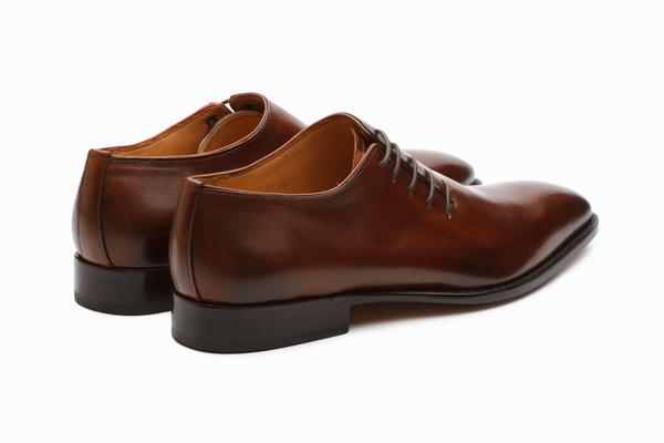 Plain Wholecut Oxford - Brown (with side lacing) - KING'S