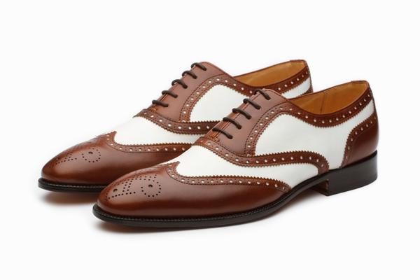 Spectator Wingtip Oxford - Brown/White - KING'S