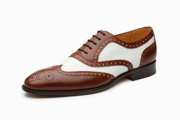 Spectator Wingtip Oxford - Brown/White - KING'S