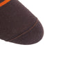 Coffee Brown with Burnt Orange Stripe Luxury Socks