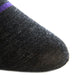 Charcoal with Purple Stripe Luxury Socks