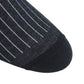 Black with Ash Vertical Stripe Luxury Socks