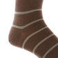 Brown with Taupe Stripe Luxury Socks