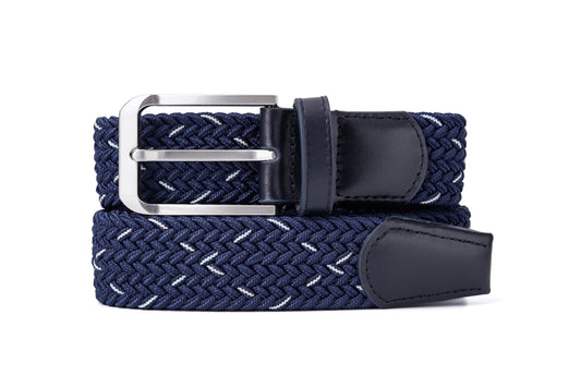 Blue & White - Luxury Handcrafted Woven Belt