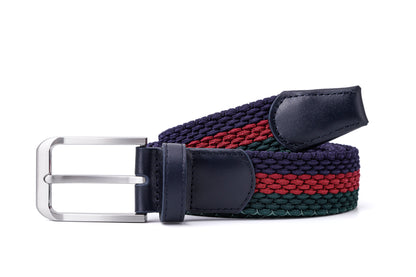 Black, Red & Green - Luxury Handcrafted Woven Belt