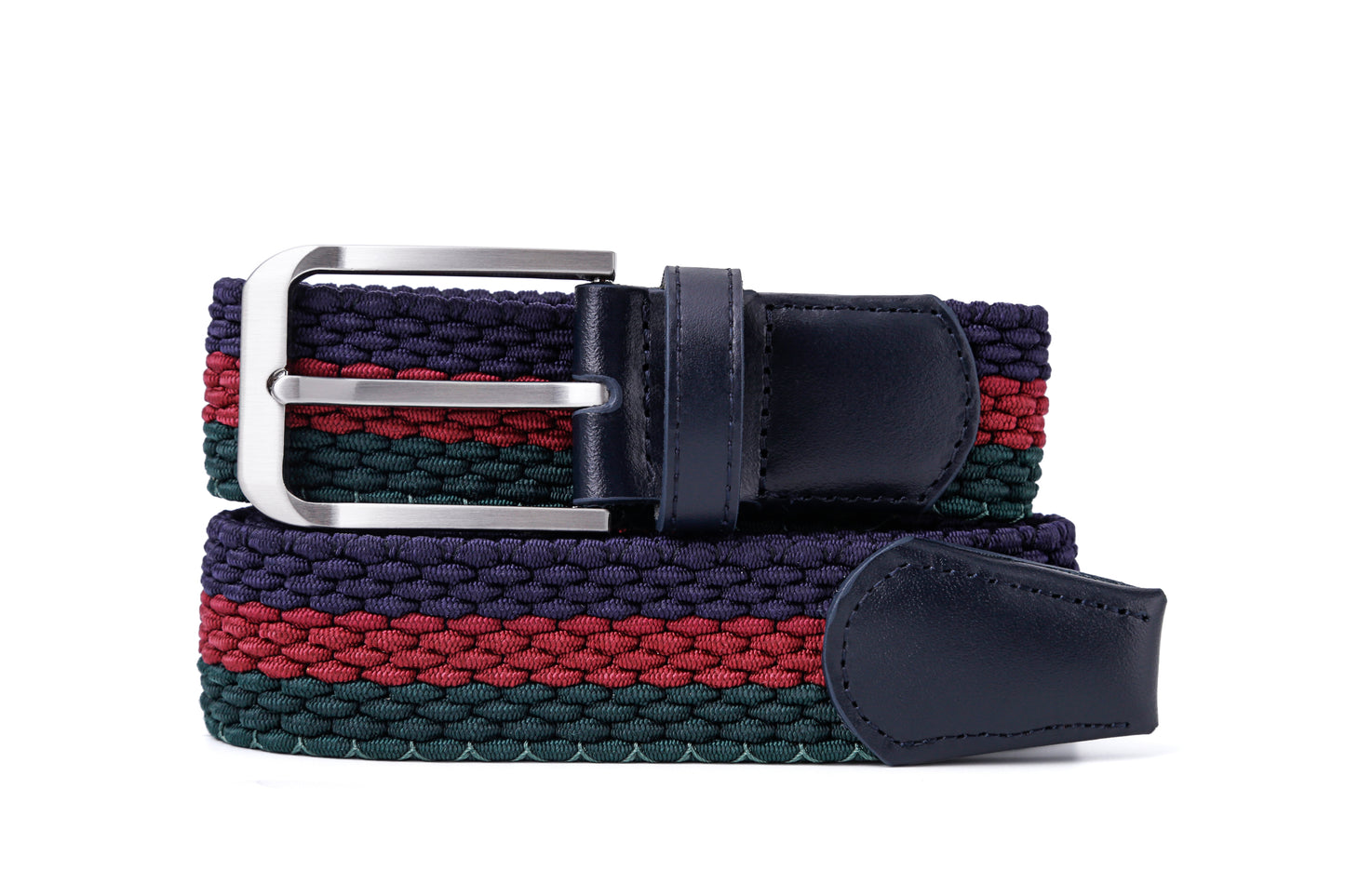 Black, Red & Green - Luxury Handcrafted Woven Belt