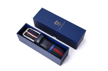 Black, Red & Green - Luxury Handcrafted Woven Belt