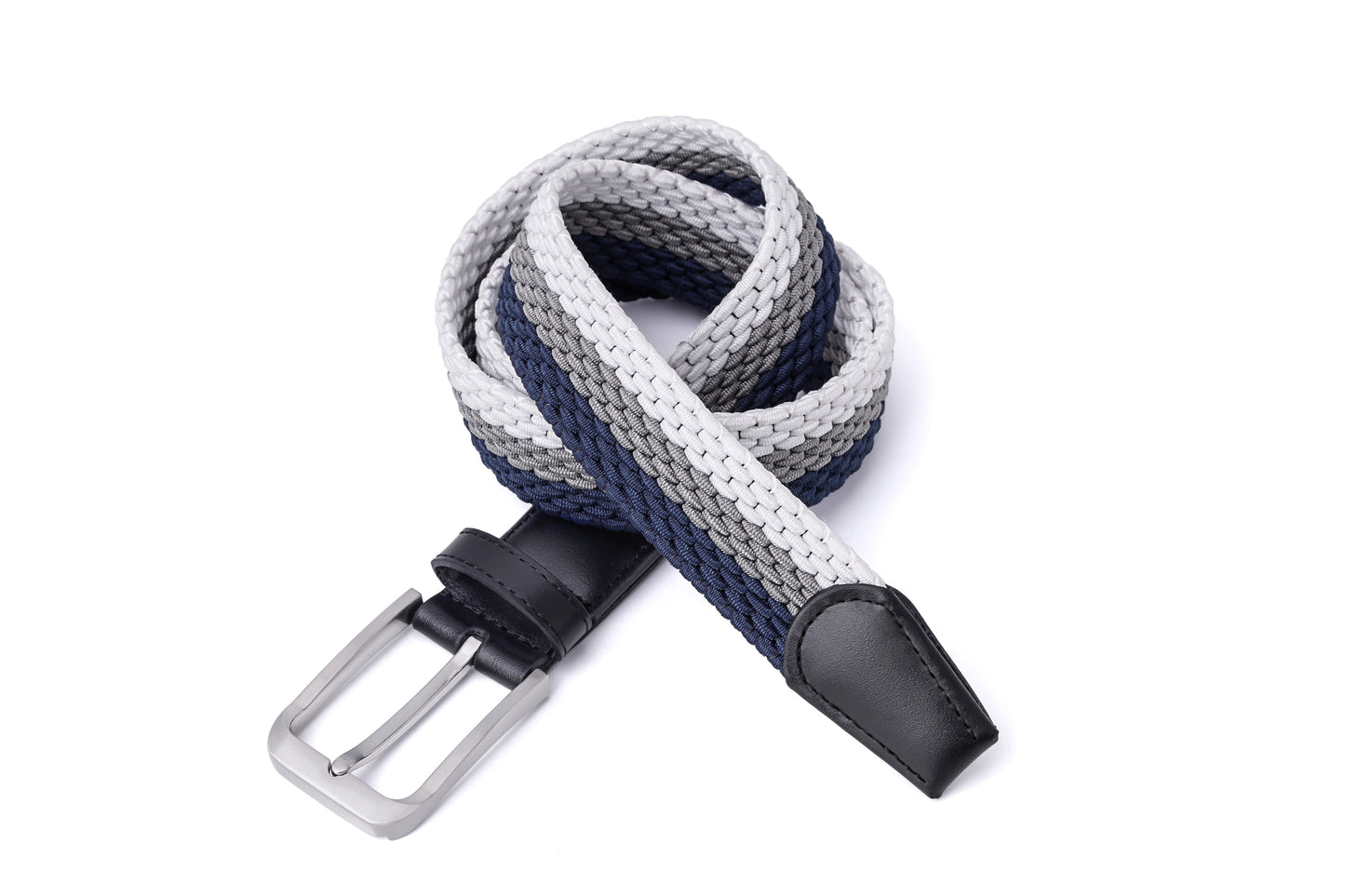 Blue, Grey & White - Luxury Handcrafted Woven Belt