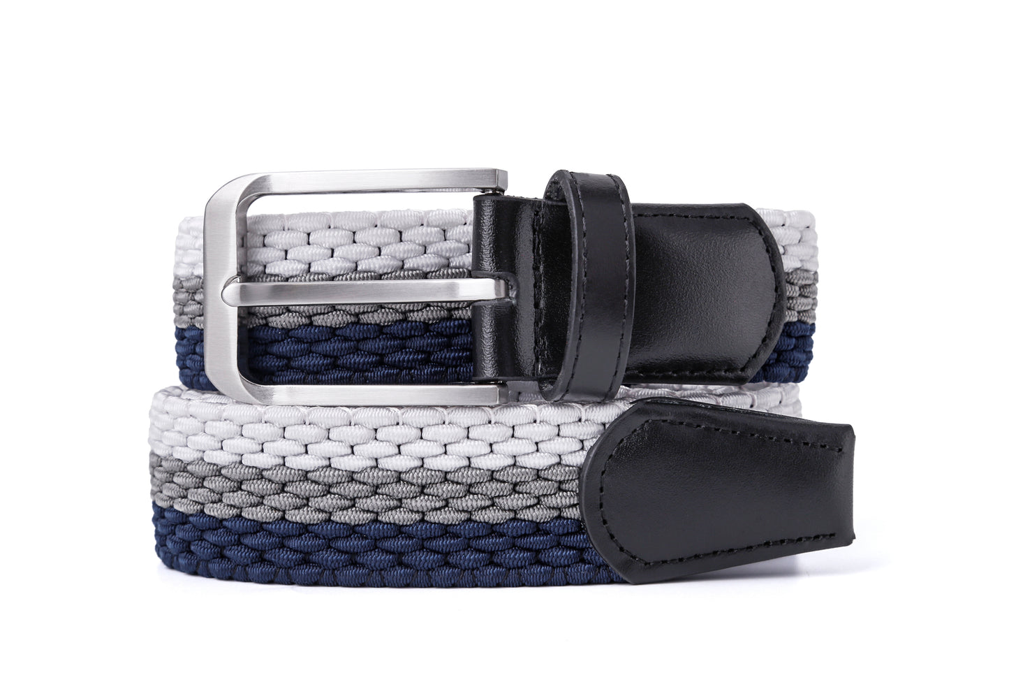 Blue, Grey & White - Luxury Handcrafted Woven Belt