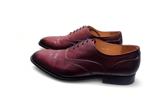 Oxford - Burgundy Wingtip Style - SIZE UK9