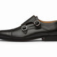 Toe cap double monks black, formal shoes for men in Dubai.