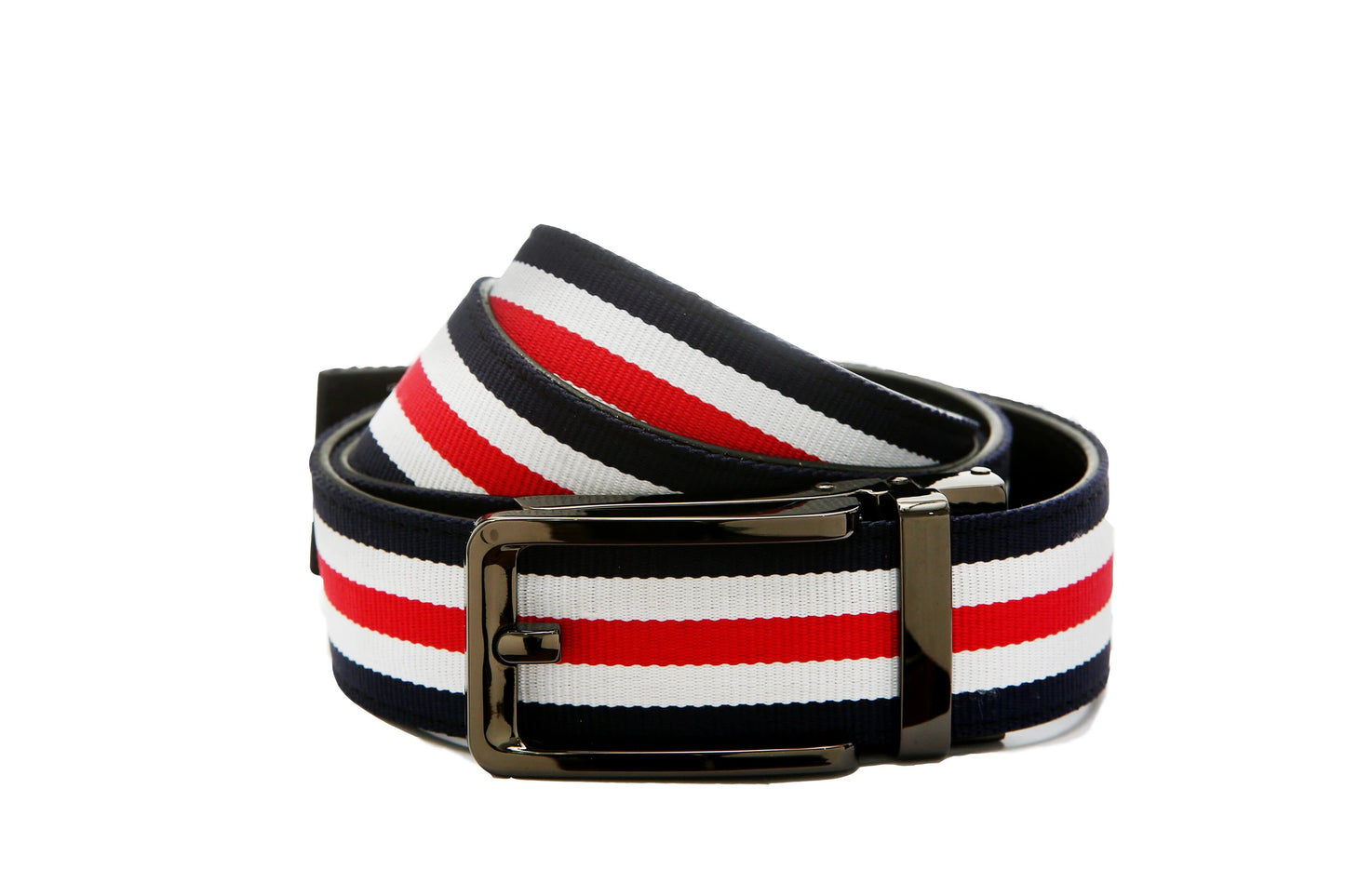 1.5 Canvas Blue White Red Strap and Modern Nikel