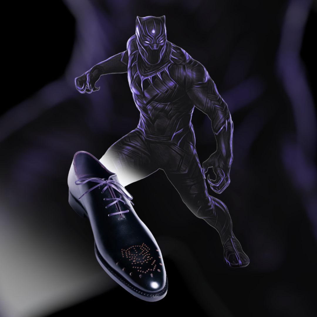 The black panther whole cuts, custom formal shoes for men in Dubai.