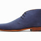Chukka boots in Navy Blue Suede, leather shoes for men Dubai.