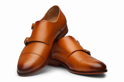 Toecap Double Monks - Tan - KING'S