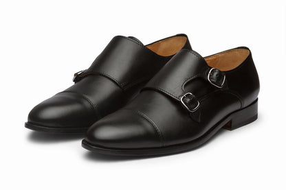 Toecap Double Monks - Black - KING'S