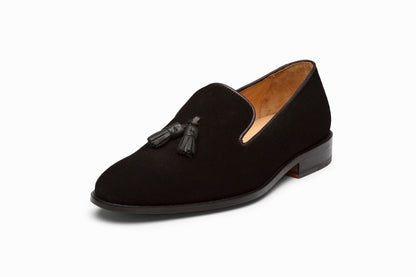 Tassel Loafers - Black Suede - KING'S