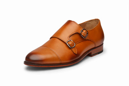 Toecap Double Monks - Tan - KING'S