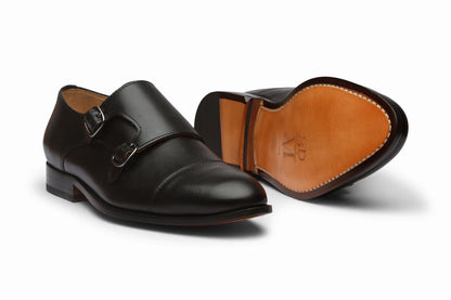 Toecap Double Monks - Black - KING'S