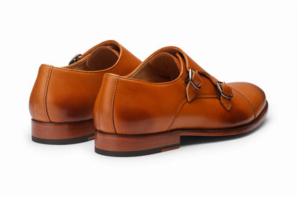 Toecap Double Monks - Tan - KING'S