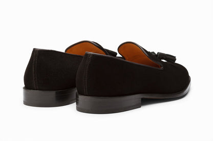 Tassel Loafers - Black Suede - KING'S