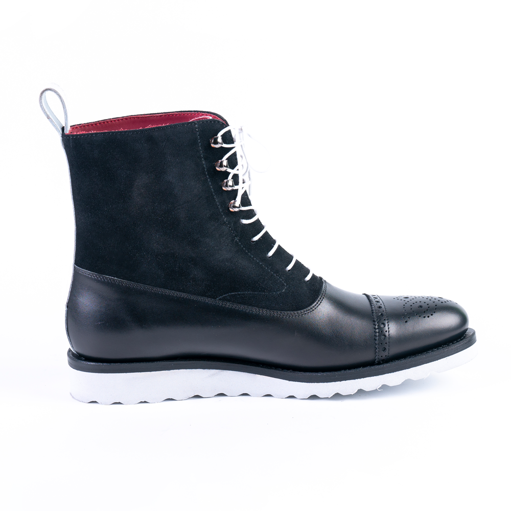 Buy Online Black Balmoral Boots Mens Black Formal Shoes Dubai Kings