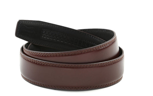 1.5" Formal Brown Leather belt strap, premium full grain men's leather belt strap from Kings Dubai