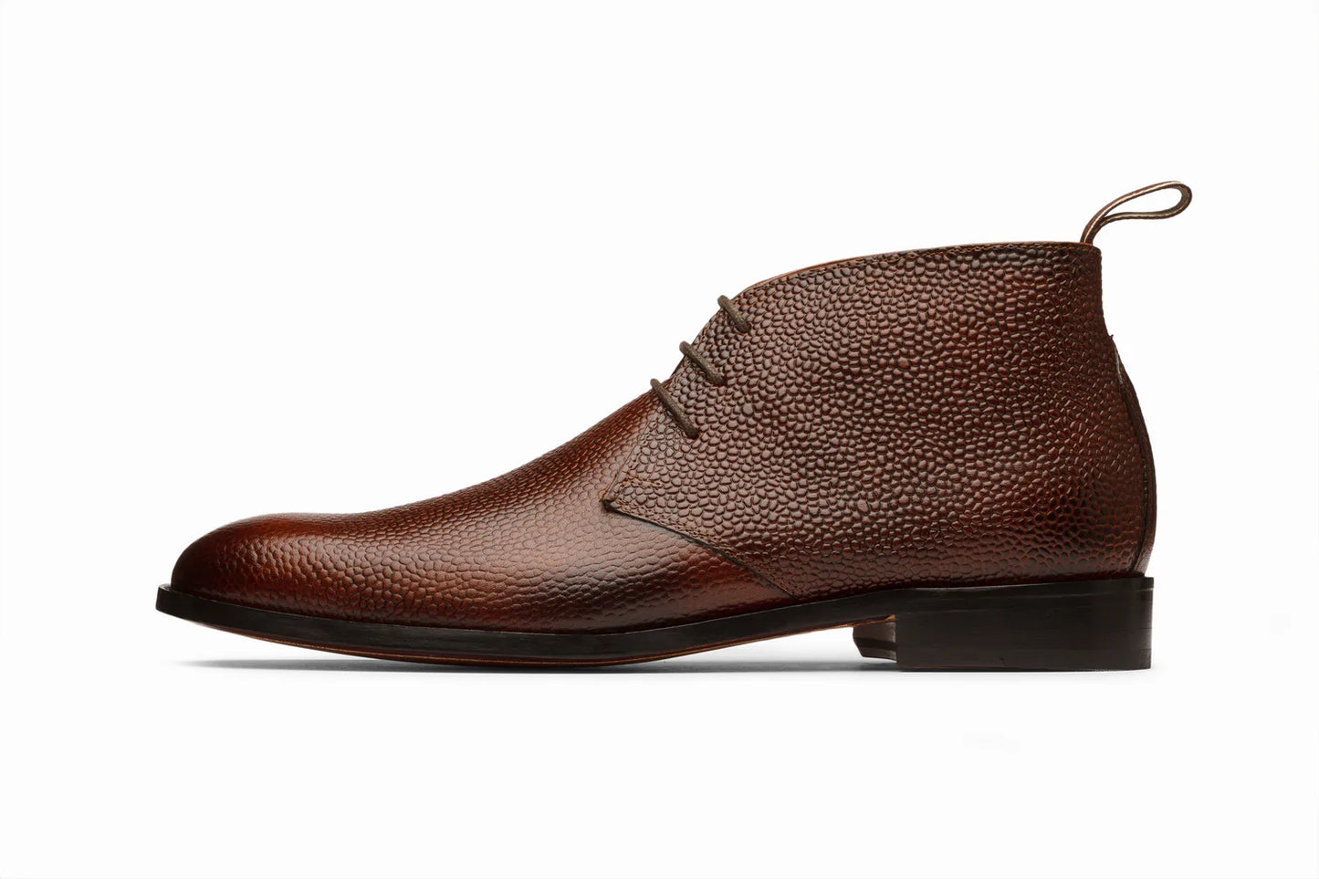 Designer Chukka  boot in  brown grain from Kings Dubai.