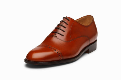 Quarter Brogue Oxford - Chestnut - KING'S