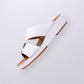 Raffinato di lusso white, leather sandals for men in Dubai.