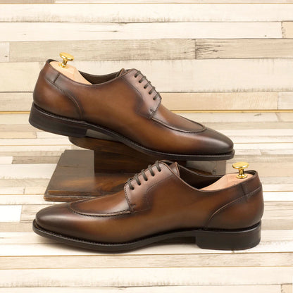 Split Toe Derby - Burnished Medium Brown - KING'S