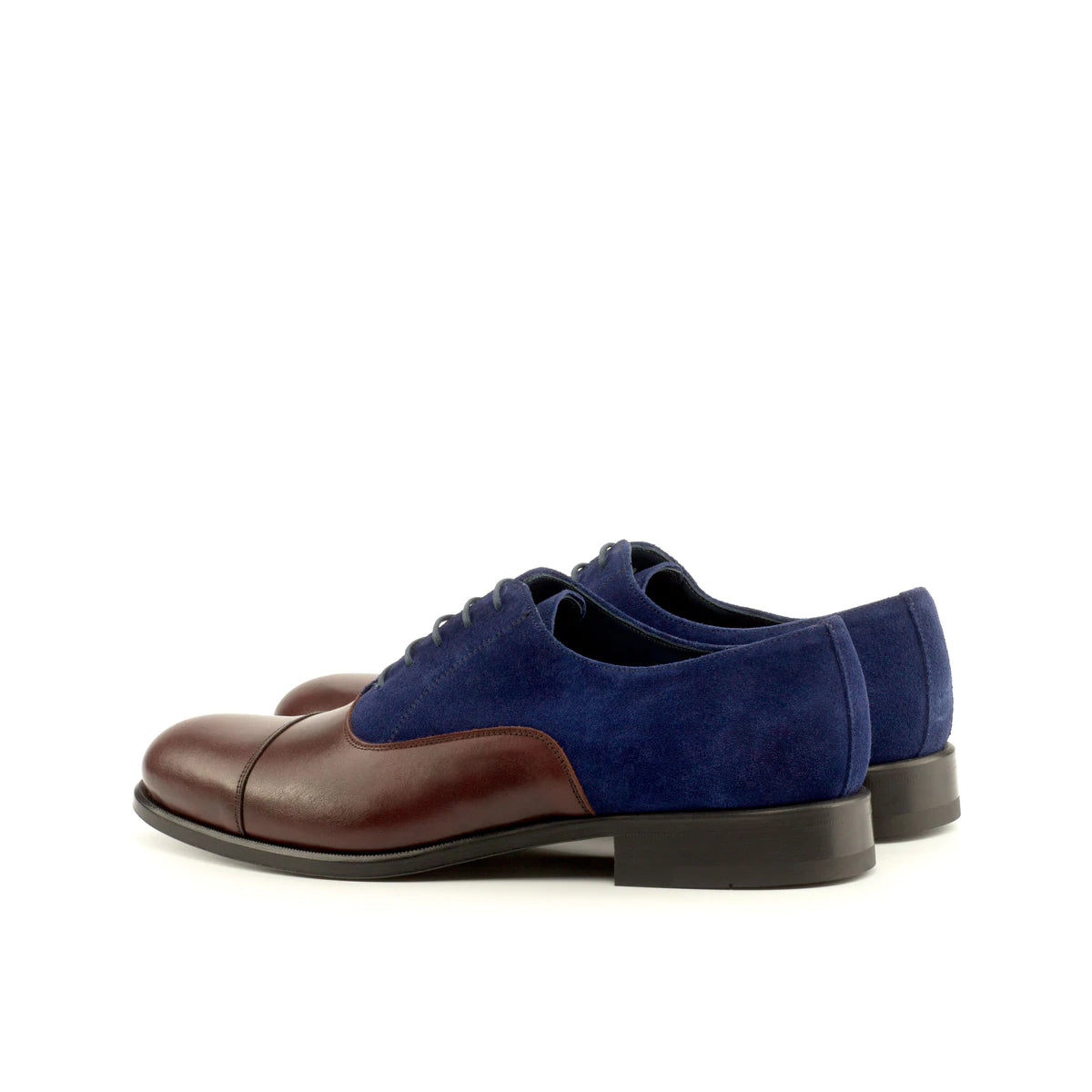 Toe Cap Oxford - Burgundy with Luxury Suede - KING'S