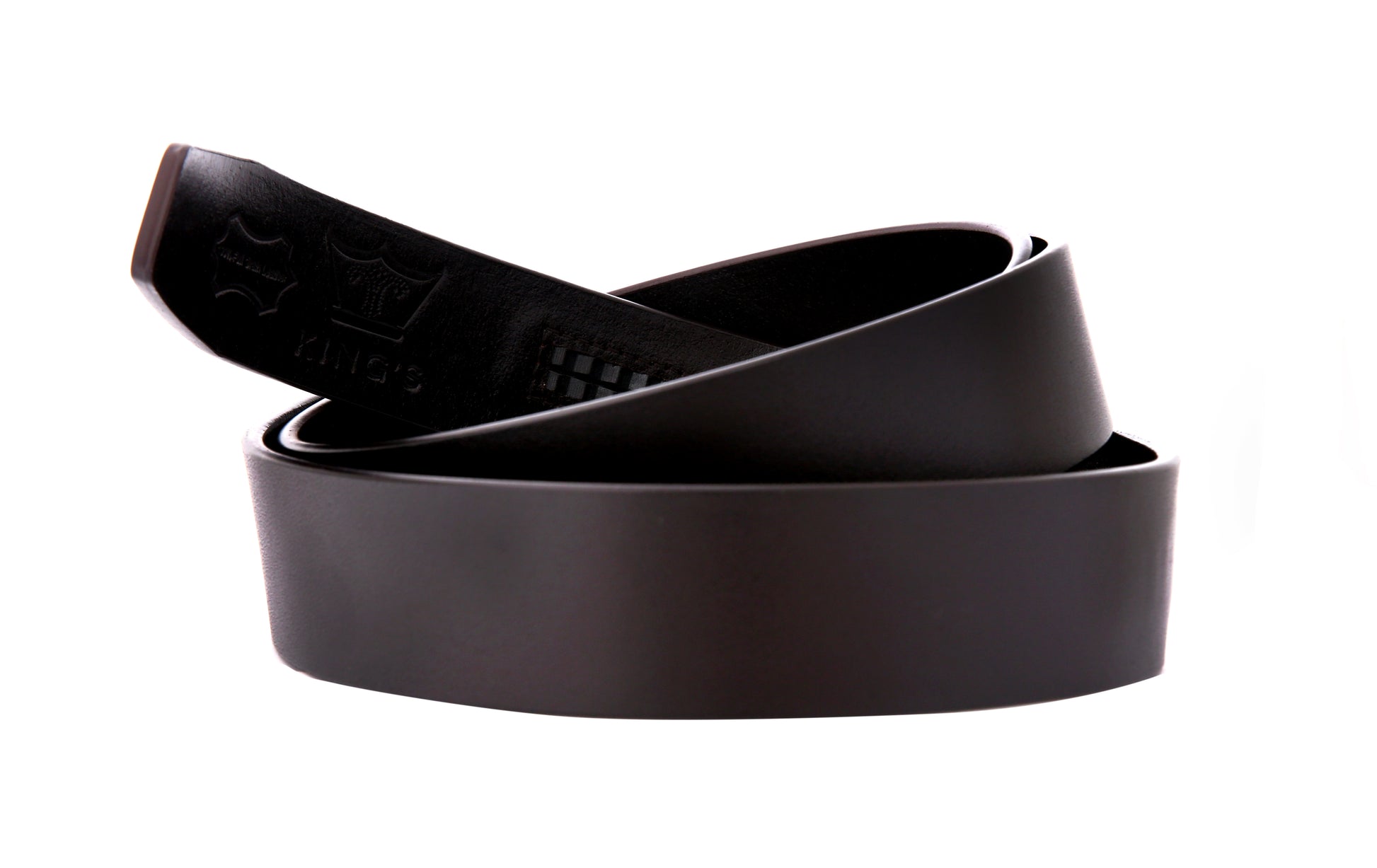 1.5" Brown Leather Strap, premium full grain leather belt strap for men from Kings Dubai