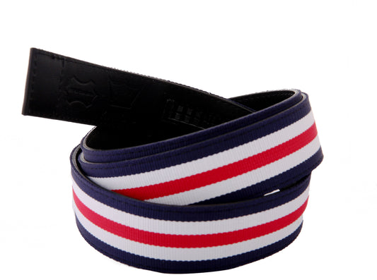 1.5" Canvas Blue/White/Red Strap