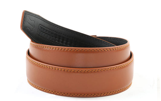 1.5" Formal Tan Leather belt strap, premium full grain leather belt strap for men from Kings Dubai
