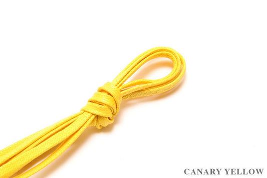Flat shoelaces canary yellow, premium quality shoes laces in Dubai.