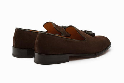 Tassel Loafers - Dark Brown Suede - KING'S