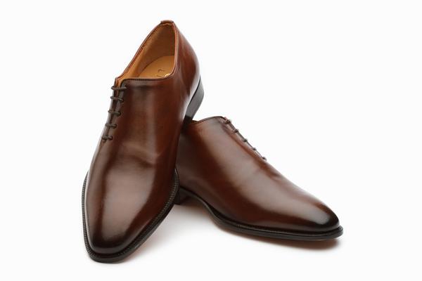 Plain Wholecut Oxford - Brown (with side lacing)